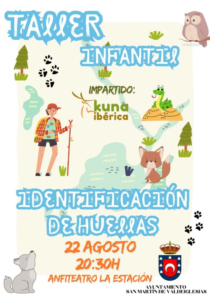 Cartel del taller de identificación de huellas