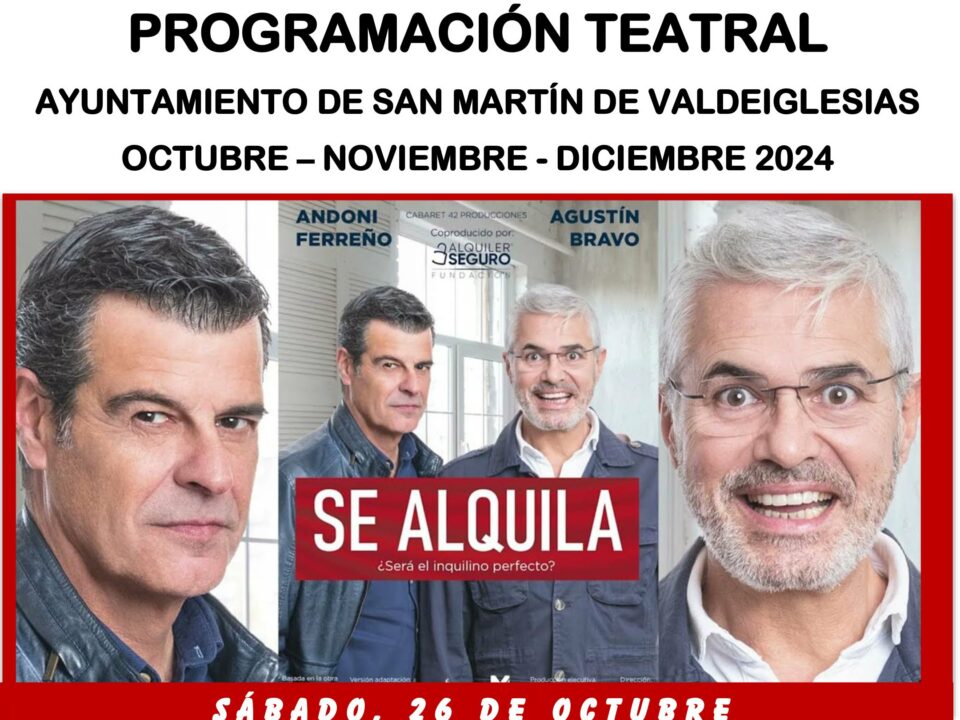 Cartel de la obra de teatro Se Alquila