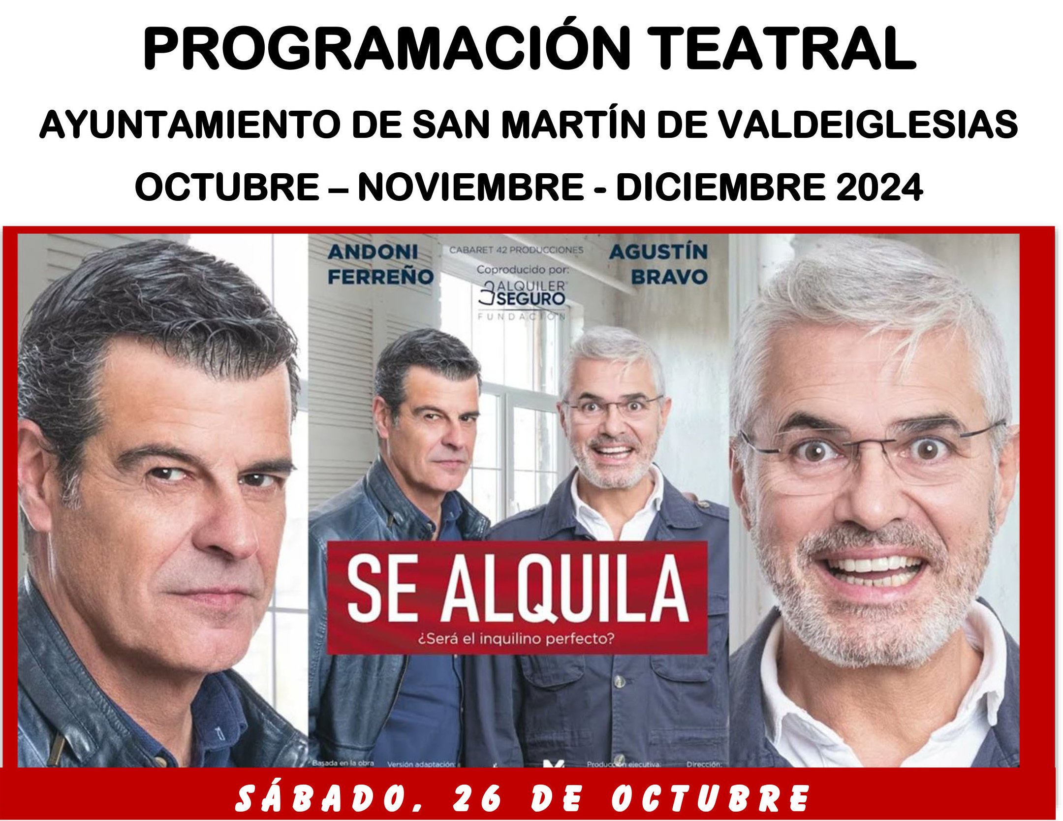 Cartel de la obra de teatro Se Alquila