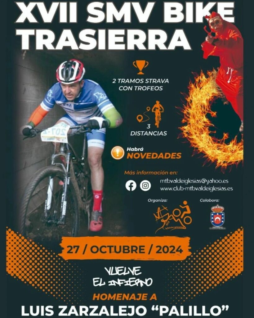 Cartel Ciclomarcha MTB Trasierra. Domingo 27 octubre 2024.